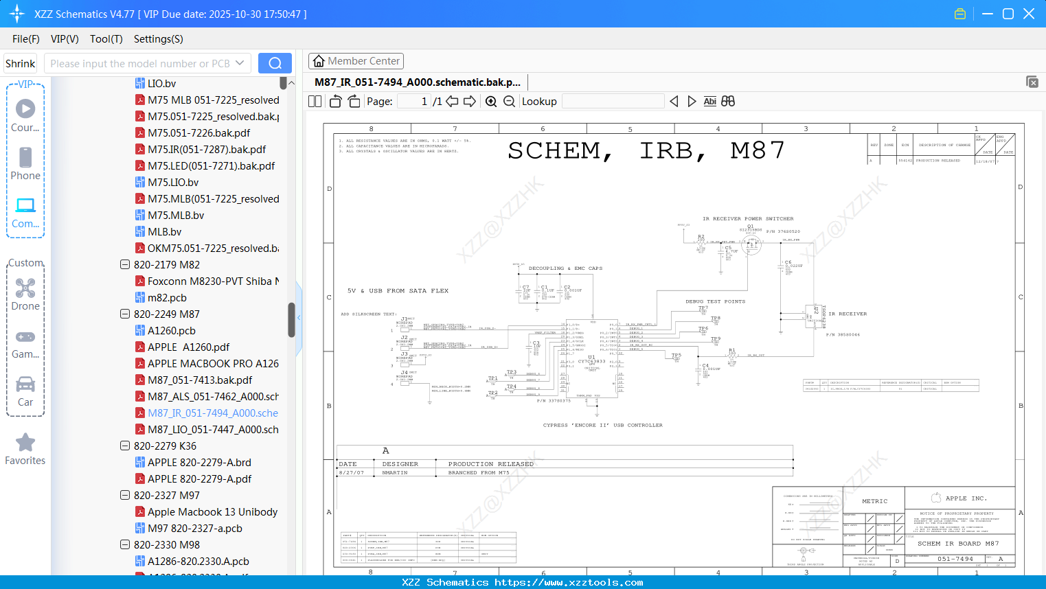 Laptop Apple M87_IR_051-7494_A000.schematic.bak